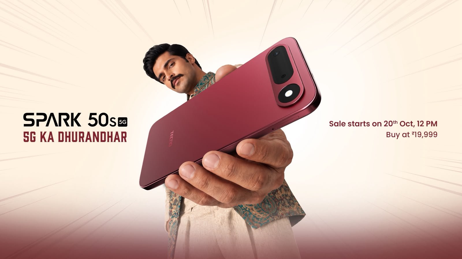 TECNO ने त्योहारी सीज़न के लिए 19,999 रुपये की कीमत पर SPARK 50s लॉन्च किया